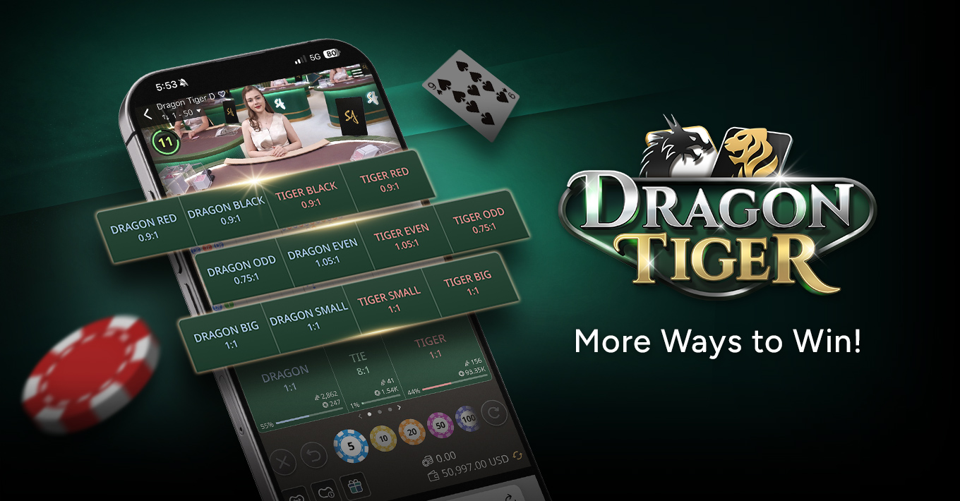 New side bets are added to Dragon Tiger!